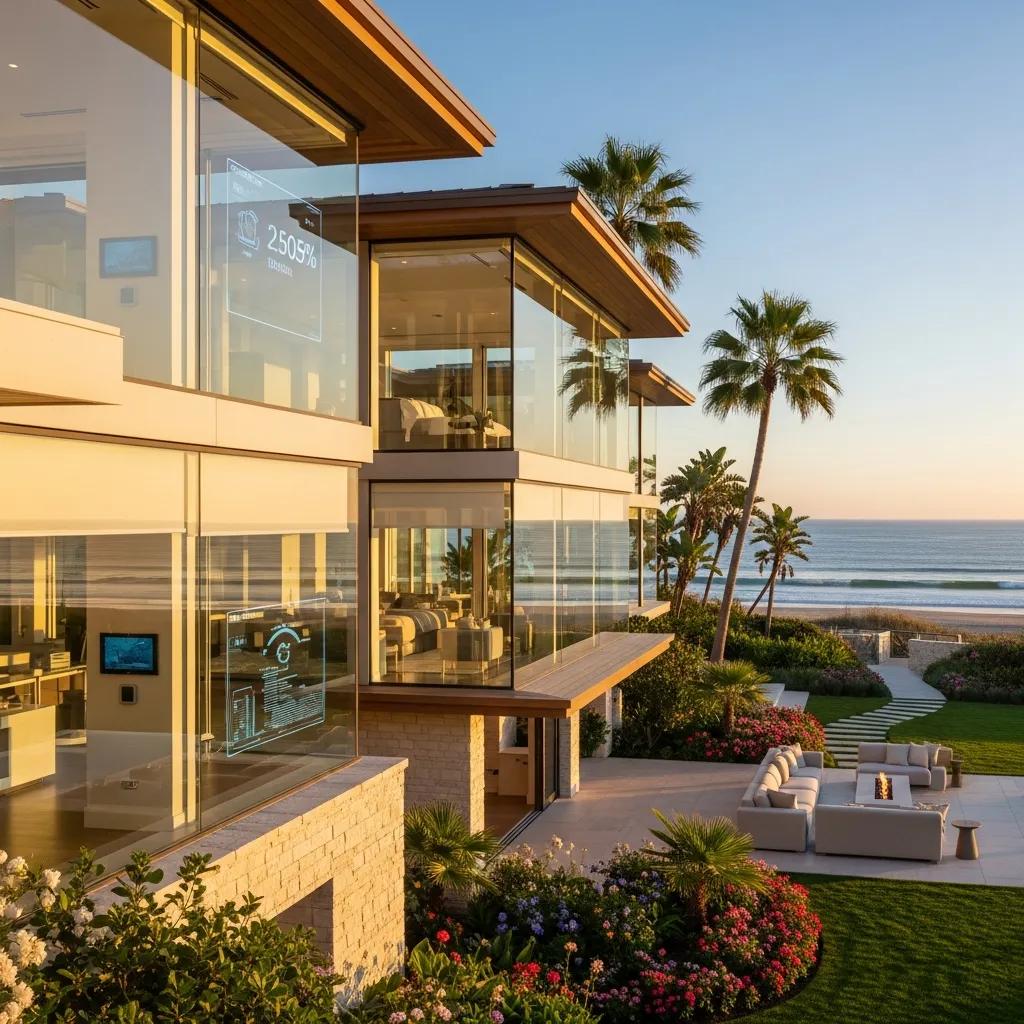 Contemporary luxury home at Tiffany by the Sea with coastal architecture and beach view