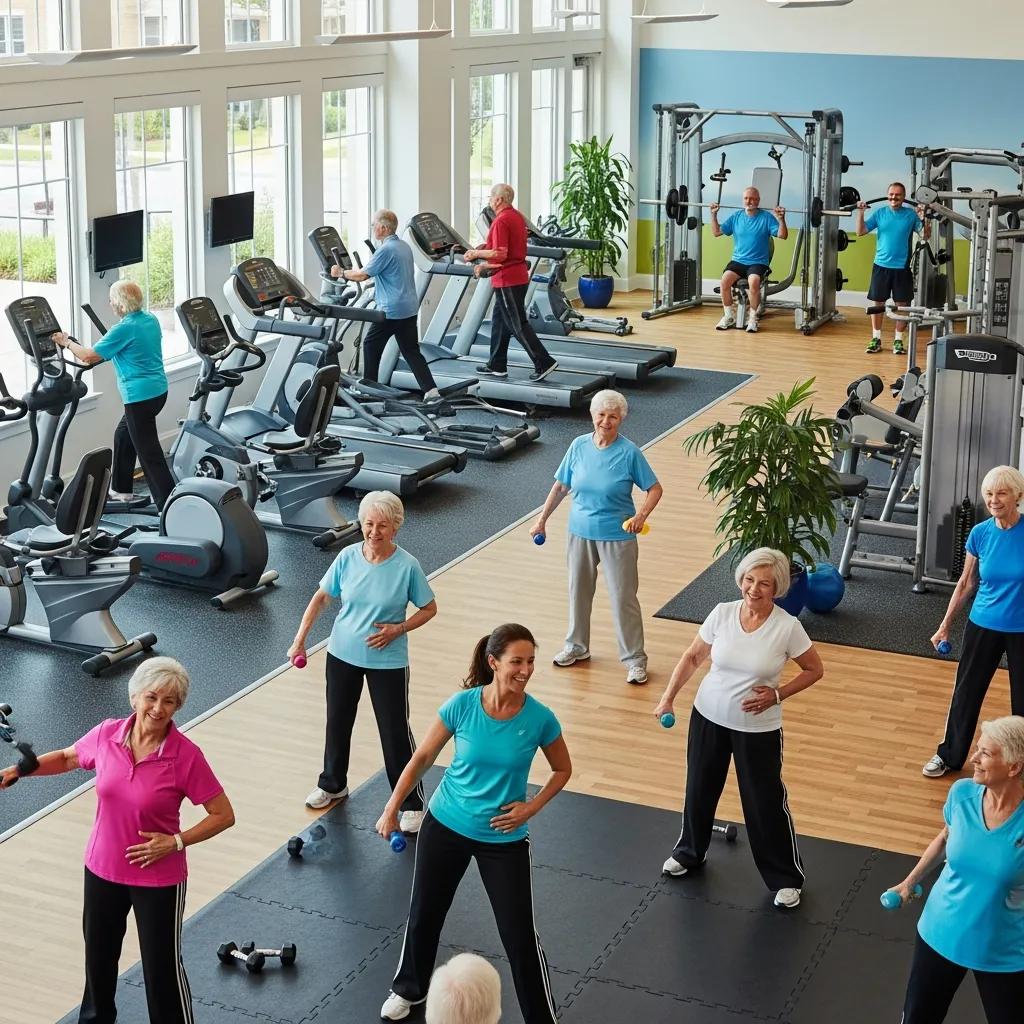 Modern fitness center for active adults at Ocean Walk Condos